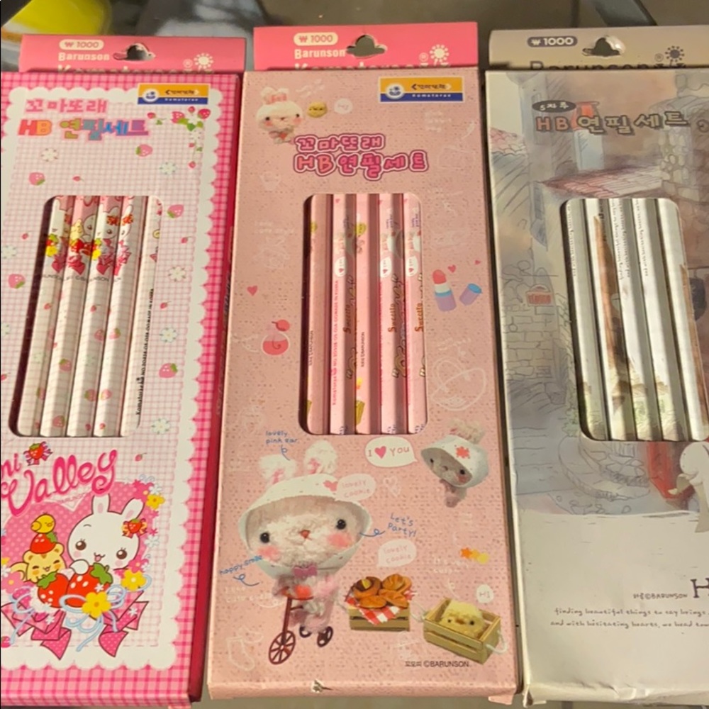 Cute Korean pencils .